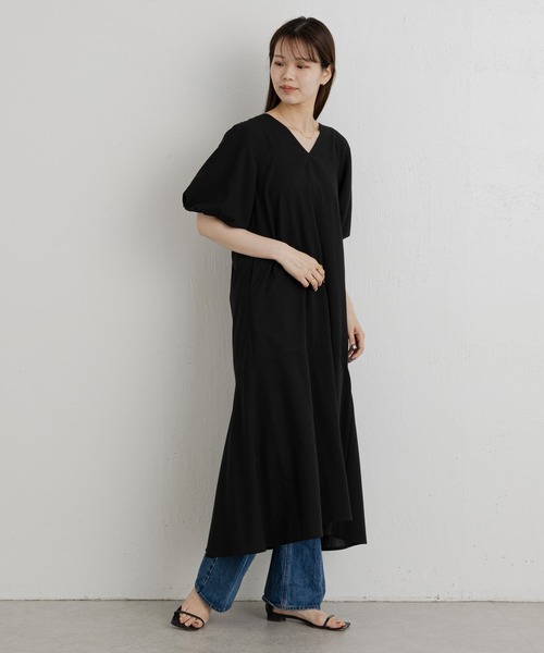 russet(ラシット)の「【ANOTHER BRANCH】バルーンスリーブワンピース (O-149)(ワンピース・レディース・ブラック/ネイビー/ブラウン・FREE)」の1枚目の写真