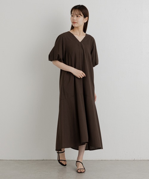 russet(ラシット)の「【ANOTHER BRANCH】バルーンスリーブワンピース (O-149)(ワンピース・レディース・ブラック/ネイビー/ブラウン・FREE)」の8枚目の写真