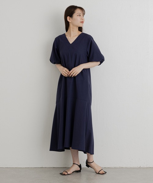 russet(ラシット)の「【ANOTHER BRANCH】バルーンスリーブワンピース (O-149)(ワンピース・レディース・ブラック/ネイビー/ブラウン・FREE)」の12枚目の写真