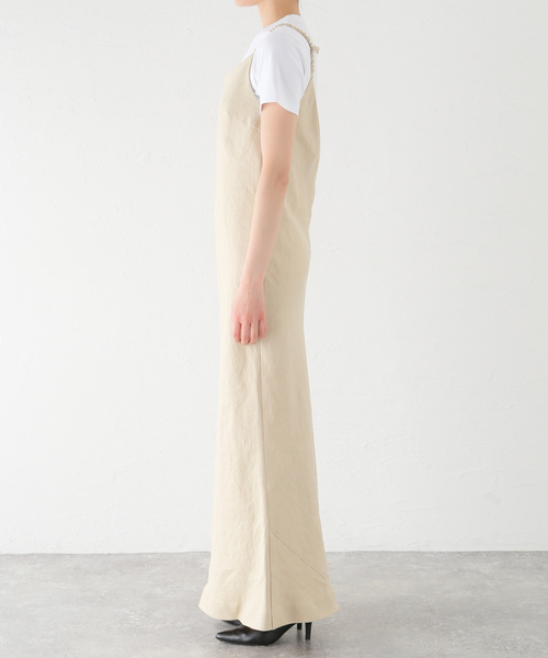 muller of yoshiokubo(ミュラーオブヨシオクボ)の「muller of yoshiokubo/ミュラーオブヨシオクボ LINO CAMI DRESS(ワンピース・レディース・ベージュ・MEDIUM)」の8枚目の写真
