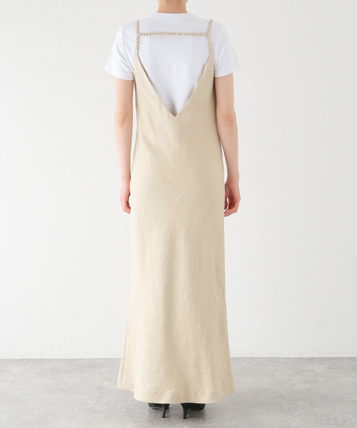 muller of yoshiokubo(ミュラーオブヨシオクボ)の「muller of yoshiokubo/ミュラーオブヨシオクボ LINO CAMI DRESS(ワンピース・レディース・ベージュ・MEDIUM)」の9枚目の写真