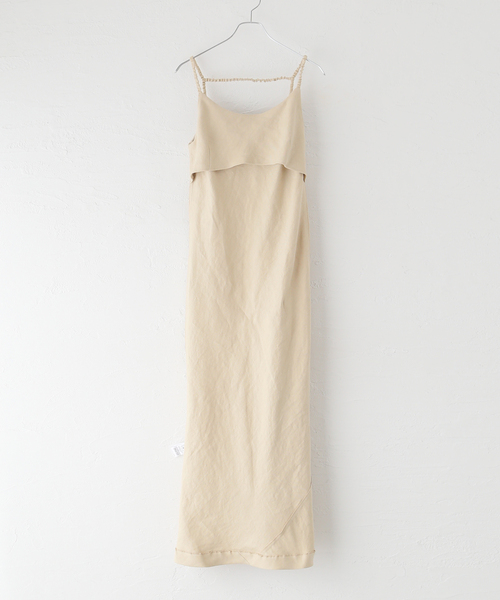 muller of yoshiokubo(ミュラーオブヨシオクボ)の「muller of yoshiokubo/ミュラーオブヨシオクボ LINO CAMI DRESS(ワンピース・レディース・ベージュ・MEDIUM)」の14枚目の写真
