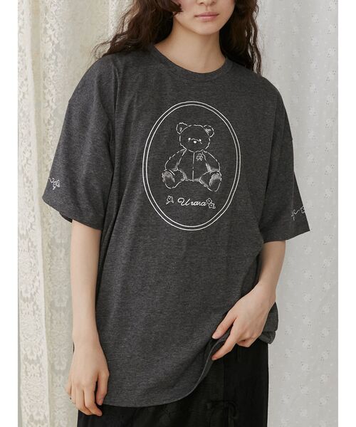 merry jenny（メリージェニー）の「fleeting bear Tシャツ（Tシャツ/カットソー・レディース・グレー/オフホワイト/ピンク・FREE）」の3枚目の写真