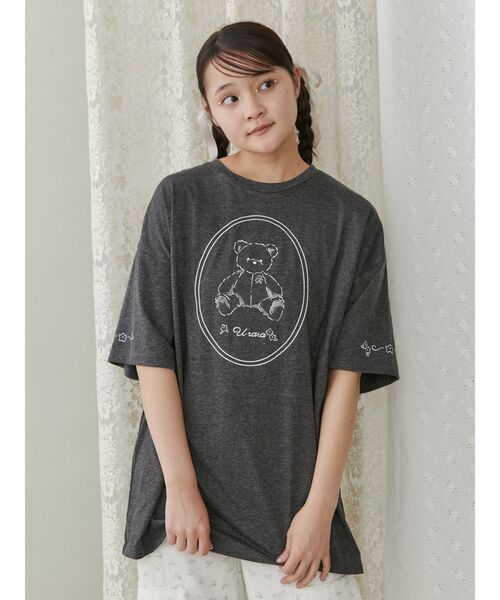 merry jenny（メリージェニー）の「fleeting bear Tシャツ（Tシャツ/カットソー・レディース・グレー/オフホワイト/ピンク・FREE）」の9枚目の写真