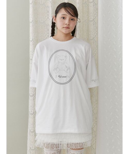 merry jenny（メリージェニー）の「fleeting bear Tシャツ（Tシャツ/カットソー・レディース・グレー/オフホワイト/ピンク・FREE）」の13枚目の写真