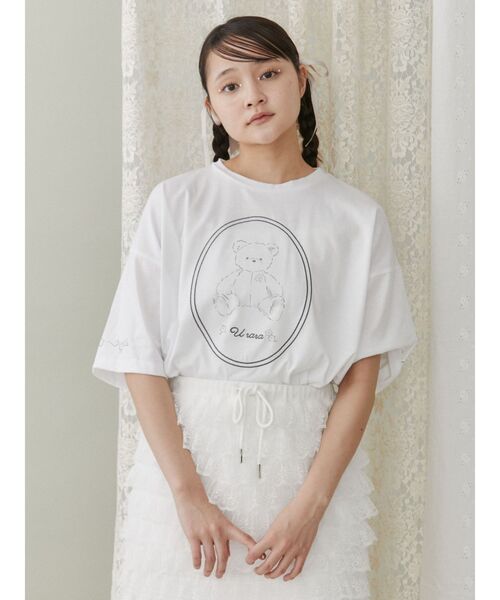 merry jenny（メリージェニー）の「fleeting bear Tシャツ（Tシャツ/カットソー・レディース・グレー/オフホワイト/ピンク・FREE）」の15枚目の写真