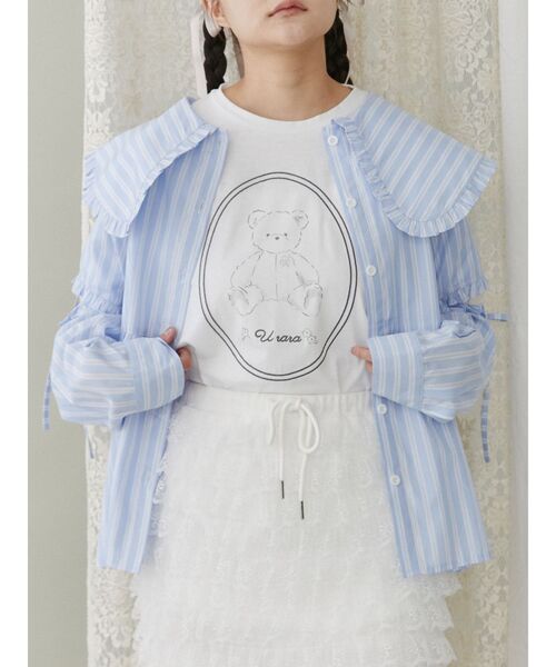 merry jenny（メリージェニー）の「fleeting bear Tシャツ（Tシャツ/カットソー・レディース・グレー/オフホワイト/ピンク・FREE）」の17枚目の写真