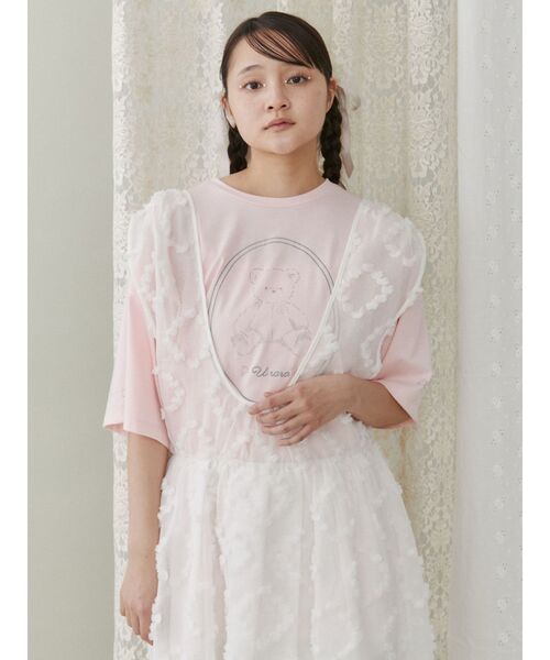 merry jenny（メリージェニー）の「fleeting bear Tシャツ（Tシャツ/カットソー・レディース・グレー/オフホワイト/ピンク・FREE）」の18枚目の写真