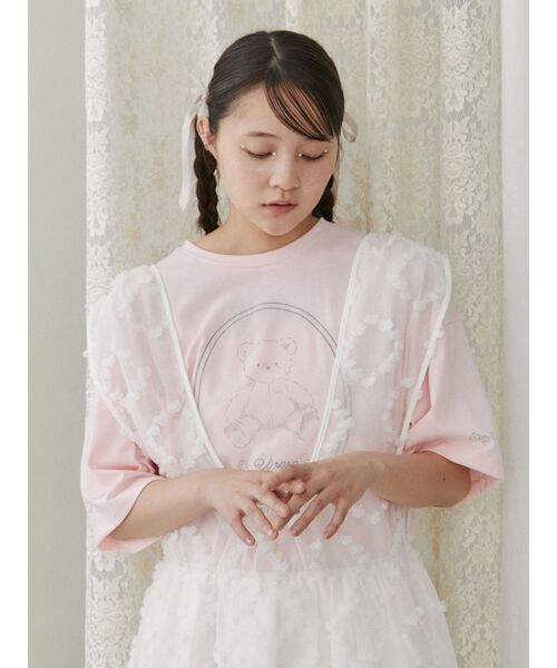 merry jenny（メリージェニー）の「fleeting bear Tシャツ（Tシャツ/カットソー・レディース・グレー/オフホワイト/ピンク・FREE）」の20枚目の写真