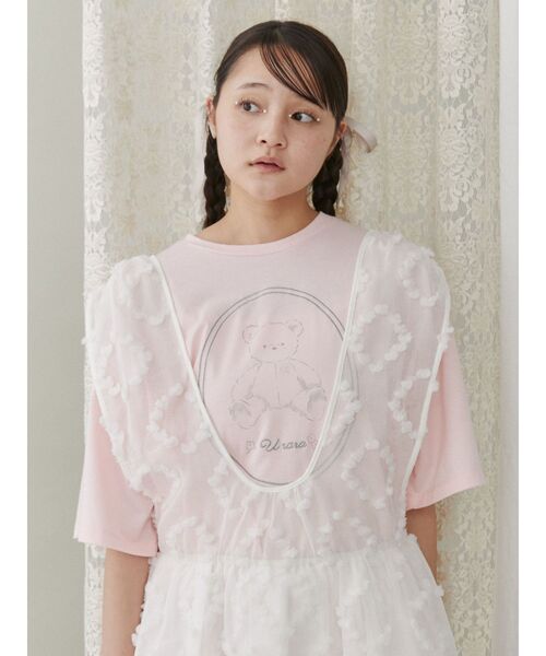 merry jenny（メリージェニー）の「fleeting bear Tシャツ（Tシャツ/カットソー・レディース・グレー/オフホワイト/ピンク・FREE）」の21枚目の写真