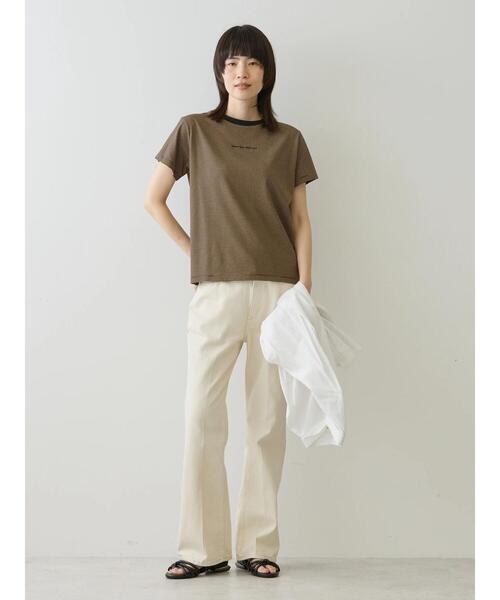 AMERICAN HOLIC(アメリカンホリック)の「刺繍ロゴボーダープルオーバー(Tシャツ/カットソー・レディース・モカ/アイボリー・M/L)」の14枚目の写真