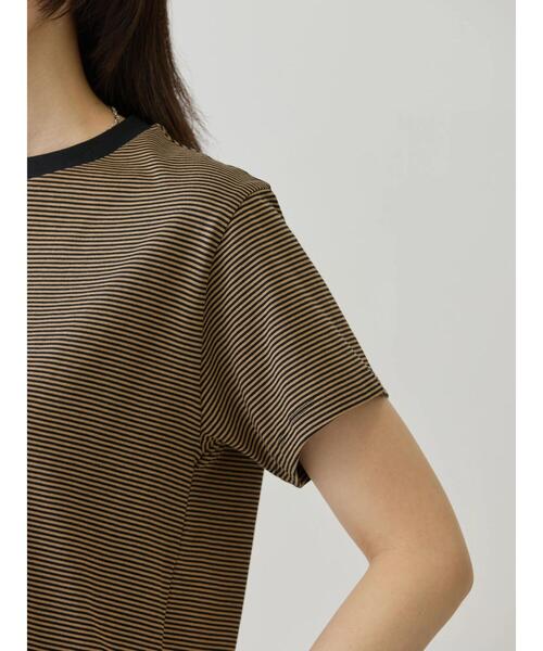AMERICAN HOLIC(アメリカンホリック)の「刺繍ロゴボーダープルオーバー(Tシャツ/カットソー・レディース・モカ/アイボリー・M/L)」の17枚目の写真
