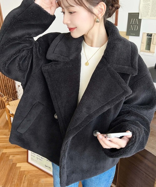 定価5.1万 ラウンジリザード シンサレート ボア メルトン Pコート LOUNGE LIZARD -NEP MELTON Pコート- | 1022 | Tempt