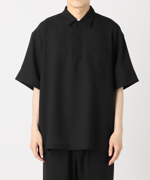 JOURNAL STANDARD relume（ジャーナルスタンダード　レリューム）の「Reflax ウォッシャブル オーバーサイズポロシャツ（ポロシャツ・メンズ・ブラック/オリーブ/ベージュ系その他/ネイビー・MEDIUM/LARGE）」の16枚目の写真