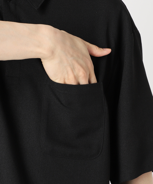 JOURNAL STANDARD relume（ジャーナルスタンダード　レリューム）の「Reflax ウォッシャブル オーバーサイズポロシャツ（ポロシャツ・メンズ・ブラック/オリーブ/ベージュ系その他/ネイビー・MEDIUM/LARGE）」の8枚目の写真