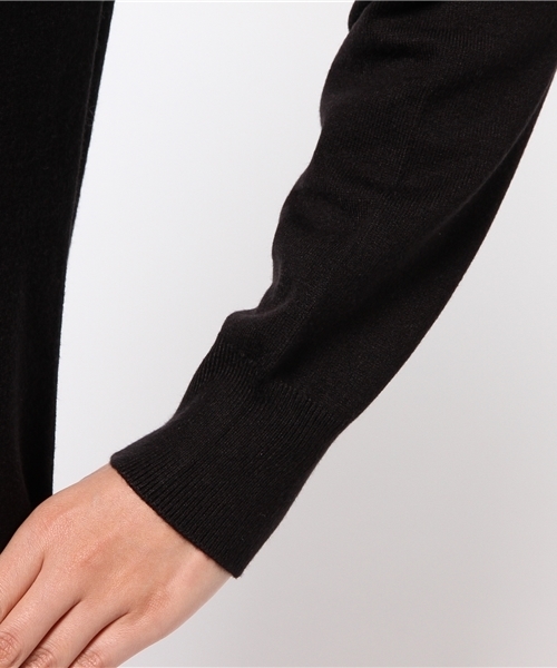 koe（コエ）の「クルーネックニット長袖ワンピース（ワンピース・レディース・グレー/ワインレッド/ブラック/ネイビー・MEDIUM/SMALL/LARGE）」の12枚目の写真