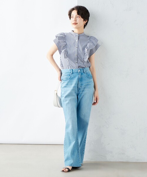 NOLLEY’S(ノーリーズ)の「フレンチフリルメタル釦ブラウス(シャツ/ブラウス・レディース・ブルー系その他6/ブラック/ブラウン/ホワイト・38)」の19枚目の写真