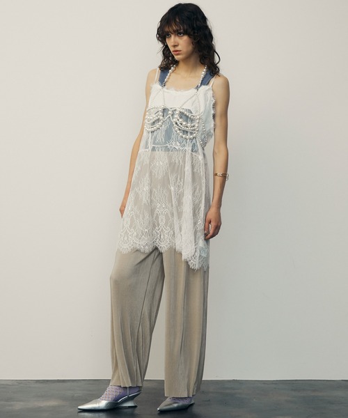 uyu.（ウユ）の「Pleated Loose Wide Slacks / プリーツルーズワイドスラックス【uyu./ウユ】（スラックス・レディース・ピンク/ブラック/アイボリー/ブルー・FREE）」の15枚目の写真