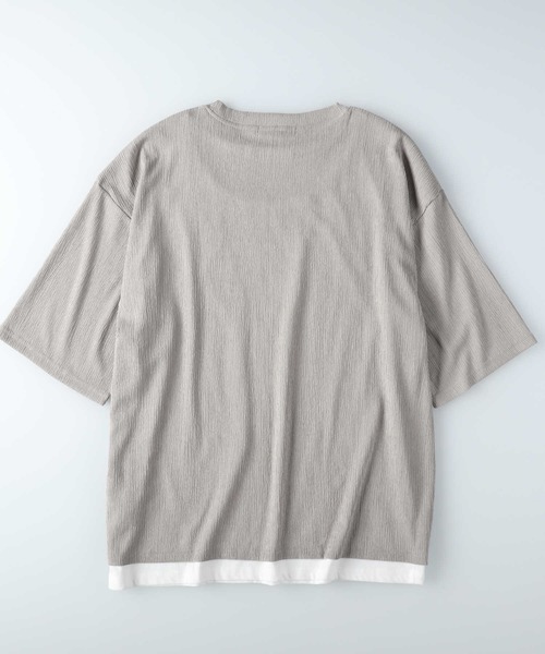 Right-on(ライトオン)の「縦畝ビッグレイヤード(アンサンブル・メンズ・ネイビー/ベージュ・M/L/XL)」の4枚目の写真