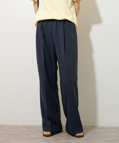 新品【JOURNAL STANDARD relume 】トロギャザータックパンツ 追加4》トロギャザータックパンツ（スラックス）｜JOURNAL
