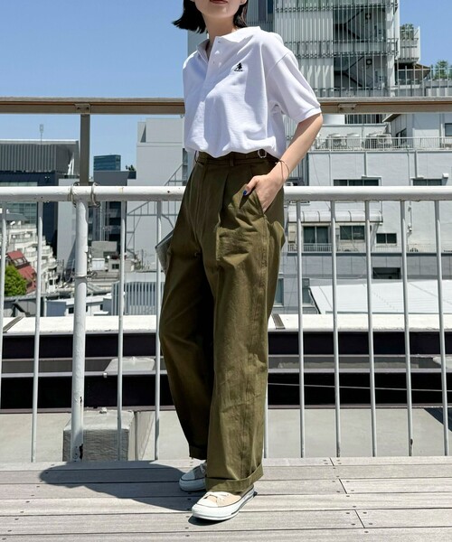 GEVACO（ゲバコ）の「【GEVACO】ドライタッチショートスリーブポロシャツ（ポロシャツ・レディース・ブラック/オフホワイト/ライトグレー/ネイビー/レッド・38）」の8枚目の写真