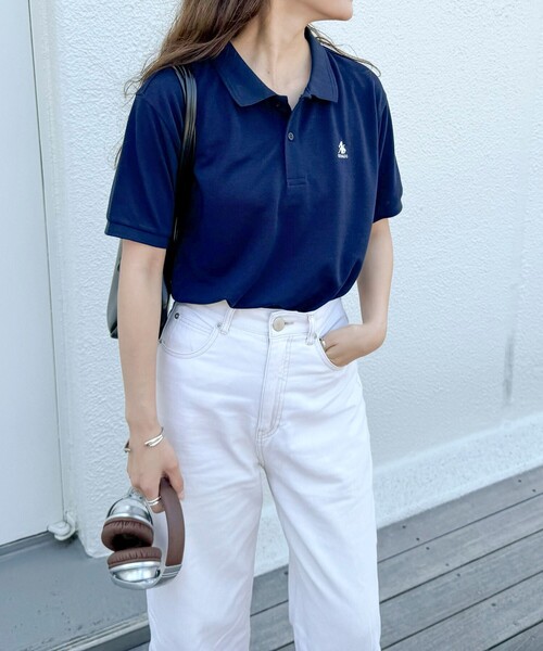 GEVACO（ゲバコ）の「【GEVACO】ドライタッチショートスリーブポロシャツ（ポロシャツ・レディース・ブラック/オフホワイト/ライトグレー/ネイビー/レッド・38）」の18枚目の写真