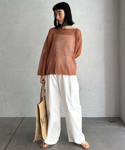 Doux archives(ドゥアルシーヴ)の「ワイドカーゴパンツ(カーゴパンツ・レディース・カーキ/オフホワイト・MEDIUM/LARGE)」の13枚目の写真