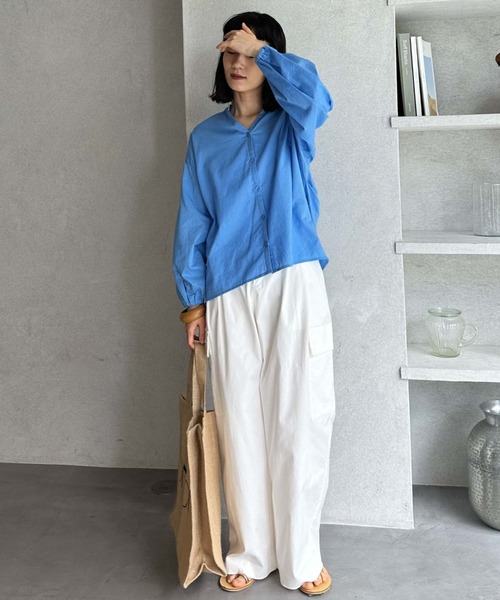 Doux archives(ドゥアルシーヴ)の「ワイドカーゴパンツ(カーゴパンツ・レディース・カーキ/オフホワイト・MEDIUM/LARGE)」の16枚目の写真