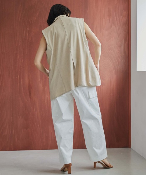 Doux archives(ドゥアルシーヴ)の「ワイドカーゴパンツ(カーゴパンツ・レディース・カーキ/オフホワイト・MEDIUM/LARGE)」の11枚目の写真