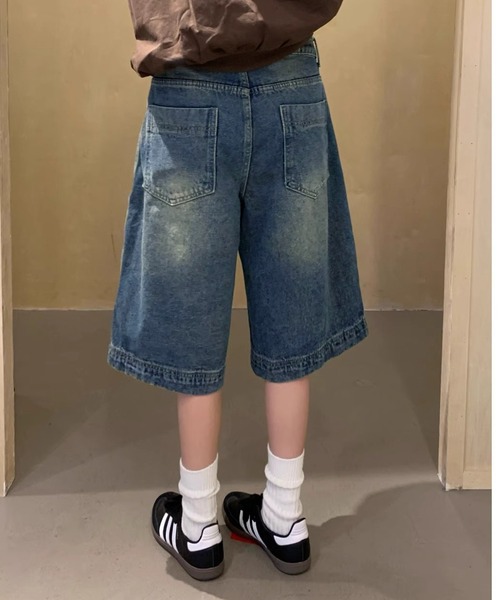 MEMECLE(メメクル)の「【 MEMECLE / メメクル 】バギー ハーフデニムパンツ(デニムパンツ・レディース・ブルー・L/M/S/XL)」の19枚目の写真