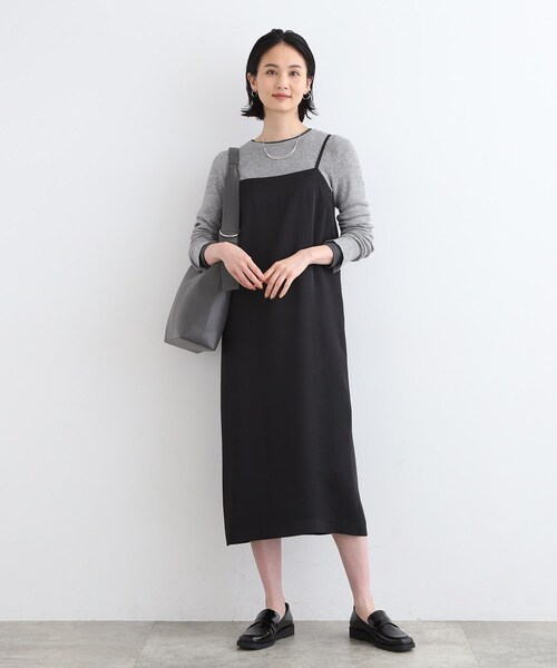 なごみん  背中洗い２点(1種)★新品【ヴィンテージ】 セール】【こなれSETUP／洗える／サテン】キャミワンピース