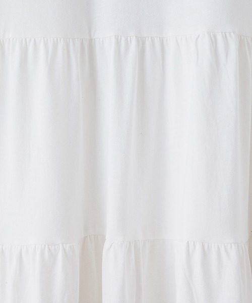 JEANS MATE（ジーンズメイト）の「【UNDER WRAPS/アンダーラップス】ティアードノースリーブマキシワンピース（ワンピース・レディース・アイボリー/ブラック/ホワイト・MEDIUM/LARGE）」の9枚目の写真