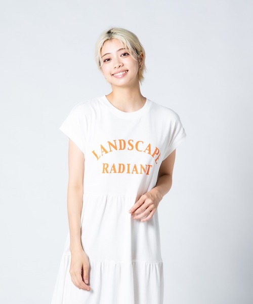 JEANS MATE（ジーンズメイト）の「【UNDER WRAPS/アンダーラップス】ティアードノースリーブマキシワンピース（ワンピース・レディース・アイボリー/ブラック/ホワイト・MEDIUM/LARGE）」の13枚目の写真