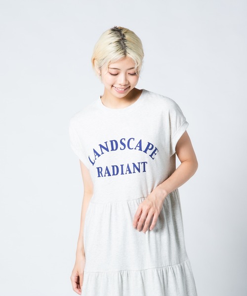 JEANS MATE（ジーンズメイト）の「【UNDER WRAPS/アンダーラップス】ティアードノースリーブマキシワンピース（ワンピース・レディース・アイボリー/ブラック/ホワイト・MEDIUM/LARGE）」の21枚目の写真