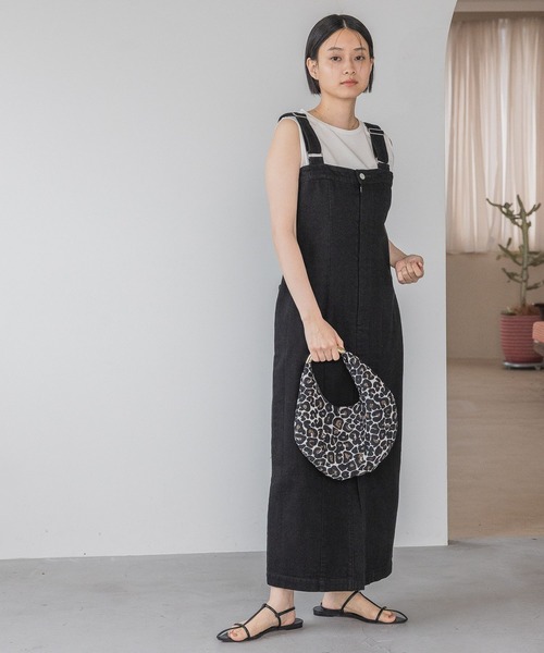 A part by（アパートバイ）の「Apb デニムジャンスカ（ジャンパースカート・レディース・ブラック/ブルー・FREE）」の7枚目の写真