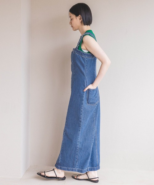 A part by（アパートバイ）の「Apb デニムジャンスカ（ジャンパースカート・レディース・ブラック/ブルー・FREE）」の12枚目の写真