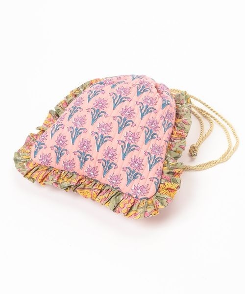 LOWRYS FARM（ローリーズファーム）の「フラワーフリルキンチャクＢＡＧ　133001（ハンドバッグ・レディース・アイボリー/ピンク・FREE）」の13枚目の写真