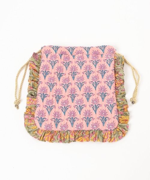 LOWRYS FARM（ローリーズファーム）の「フラワーフリルキンチャクＢＡＧ　133001（ハンドバッグ・レディース・アイボリー/ピンク・FREE）」の14枚目の写真