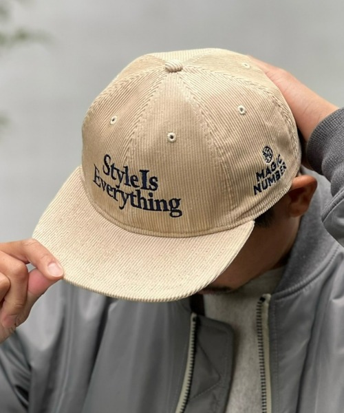MAGIC NUMBER（マジック ナンバー）の「【MAGIC NUMBER】STYLE IS EVERYTHING CODUROY CAP（キャップ・メンズ・ダークグリーン/バーガンディー/ネイビー/ダークグレー/サンドベージュ/ブラック・FREE）」の9枚目の写真
