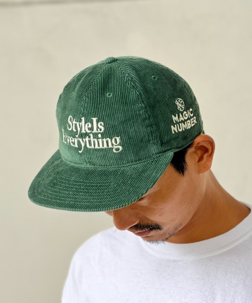 MAGIC NUMBER（マジック ナンバー）の「【MAGIC NUMBER】STYLE IS EVERYTHING CODUROY CAP（キャップ・メンズ・ダークグリーン/バーガンディー/ネイビー/ダークグレー/サンドベージュ/ブラック・FREE）」の10枚目の写真