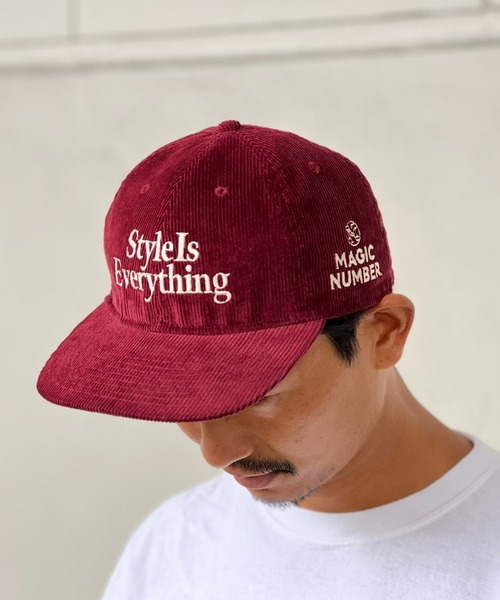 MAGIC NUMBER（マジック ナンバー）の「【MAGIC NUMBER】STYLE IS EVERYTHING CODUROY CAP（キャップ・メンズ・ダークグリーン/バーガンディー/ネイビー/ダークグレー/サンドベージュ/ブラック・FREE）」の12枚目の写真