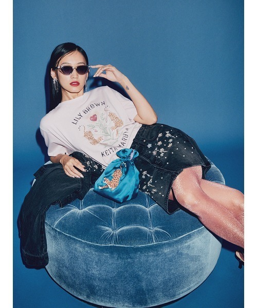 LILY BROWN（リリーブラウン）の「【LILY BROWN×KEITA MARUYAMA】エンブロイダリーリバーシブル巾着バッグ（ショルダーバッグ・レディース・オリーブ/ピンク/グリーン・FREE）」の8枚目の写真