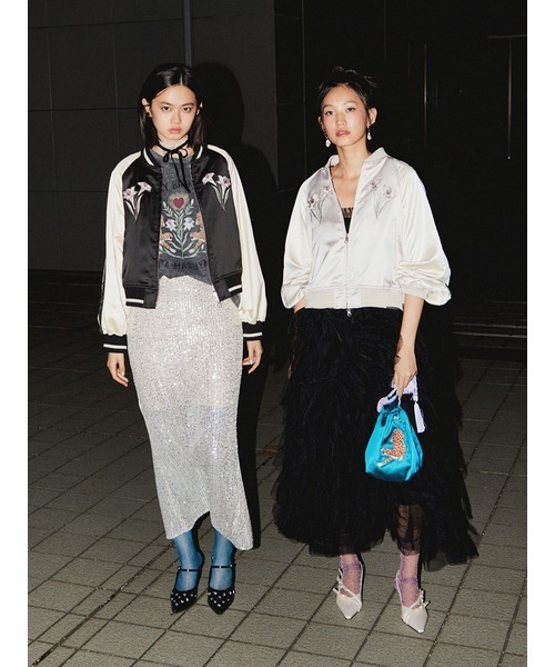 LILY BROWN（リリーブラウン）の「【LILY BROWN×KEITA MARUYAMA】エンブロイダリーリバーシブル巾着バッグ（ショルダーバッグ・レディース・オリーブ/ピンク/グリーン・FREE）」の9枚目の写真