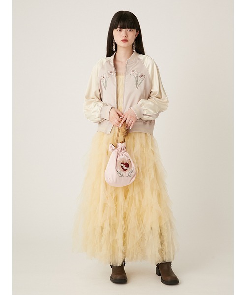 LILY BROWN（リリーブラウン）の「【LILY BROWN×KEITA MARUYAMA】エンブロイダリーリバーシブル巾着バッグ（ショルダーバッグ・レディース・オリーブ/ピンク/グリーン・FREE）」の22枚目の写真