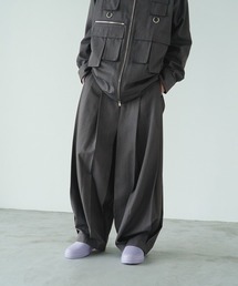 STERNBERG | ウールギャバワイドプリーツパンツ(その他パンツ)