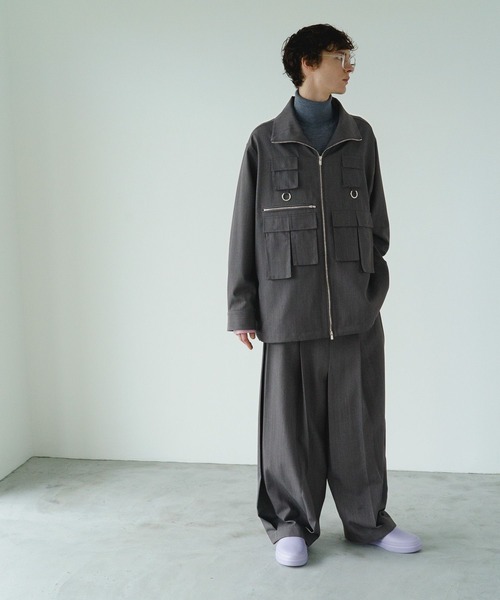 STERNBERG（スタンバーグ）の「ウールギャバワイドプリーツパンツ