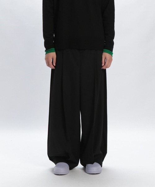 STERNBERG(スタンバーグ)の「ウールギャバワイドプリーツパンツ(その他パンツ・メンズ・グレー/ブラック・SMALL/MEDIUM/LARGE/X-SMALL)」の21枚目の写真
