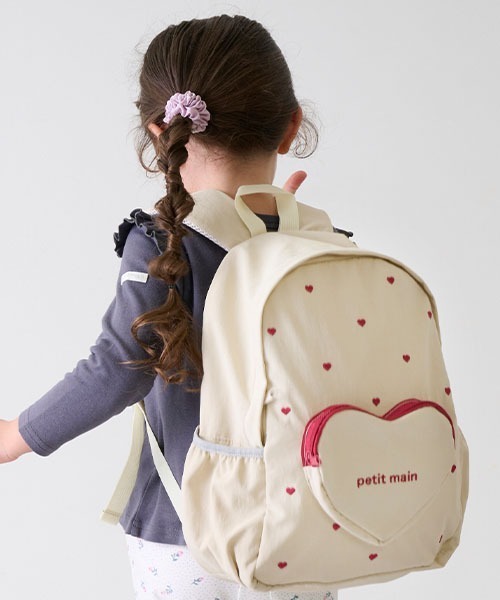 petit main（プティマイン）の「ハートポケットリュック（バックパック/リュック・キッズ・サックスブルー/アイボリー/ネイビー・FREE）」の21枚目の写真
