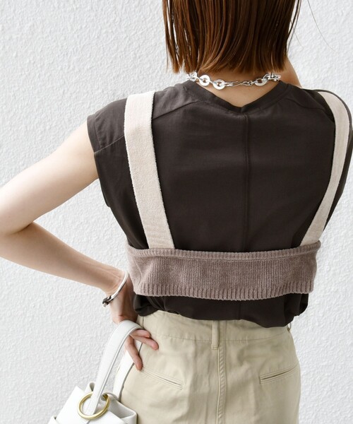 セール】〈手洗い可能〉モールヤーン ニット ビスチェ（ベスト