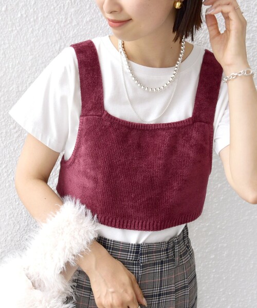 SHIPS(シップス)の「〈手洗い可能〉モールヤーン ニット ビスチェ(その他トップス・レディース・ロイヤルブルー/カーキ/ワイン・ONE SIZE)」の12枚目の写真